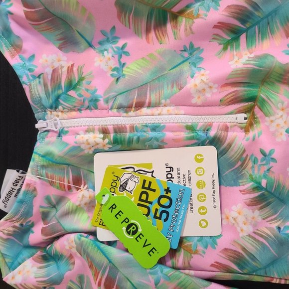 Flap Happy Girls Swimsuit Long Sleeve UPF 50 Charlie Rash Guard Pink SZ 4 NWT - Picture 3 of 8